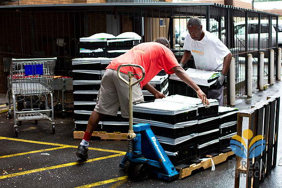 truck loads of food delivered Tuesdays and Wednesdays.
