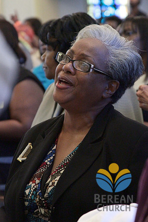 Brenda Hurt joins in songs with hundreds of others in the congregation during praise and worship. April 28, 2012 (Official Berean SDA Church Photo by David Stewart)