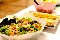 Lunch, an assortment of salads with deserts