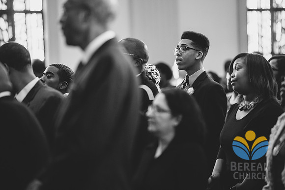 Young man in congregation