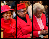 Dressed in "holiday" red