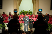 Pastor Byrd during the sermon