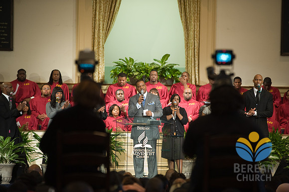 Pastor Byrd during the sermon
