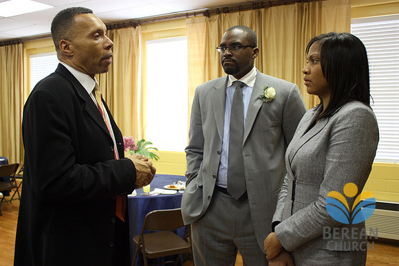 Pastor & Mr. Davis with head Elder - Ollie Clemons
