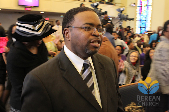 Congregation welcomes each other. Jan 12, 2013 (Official Berean SDA Church Photo by Richard White